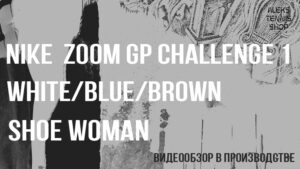 теннисные кроссовки Nike Zoom GP Challenge 1 White Blue Brown Shoe Women alekstennisshop