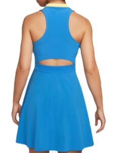 теннисное платье Nike Dri-Fit Club Dress Women Blue White 05