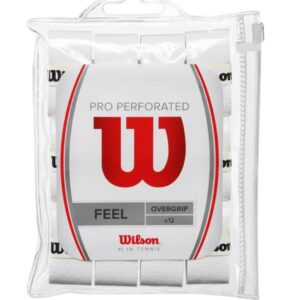 теннисная намотка овергрипы Wilson Pro Perforated Overgrip 12 Pack White 01