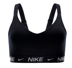 теннисная одежда бра Nike Indy Medium Support Padded Adjustable Sports Bra Black White Women 01
