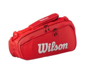 сумка для теннисной ракетки Wilson Super Tour 6-Pack Red Bag 01