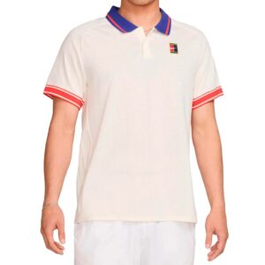 поло для тенниса Nike Court Heritage Pro Polo Pale Ivory Light Crimson Polo Men01